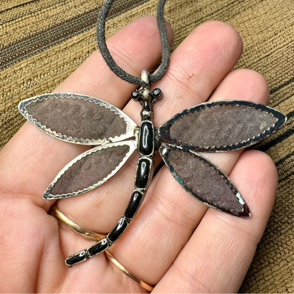 ‘90’s Dragonfly pendant and cord